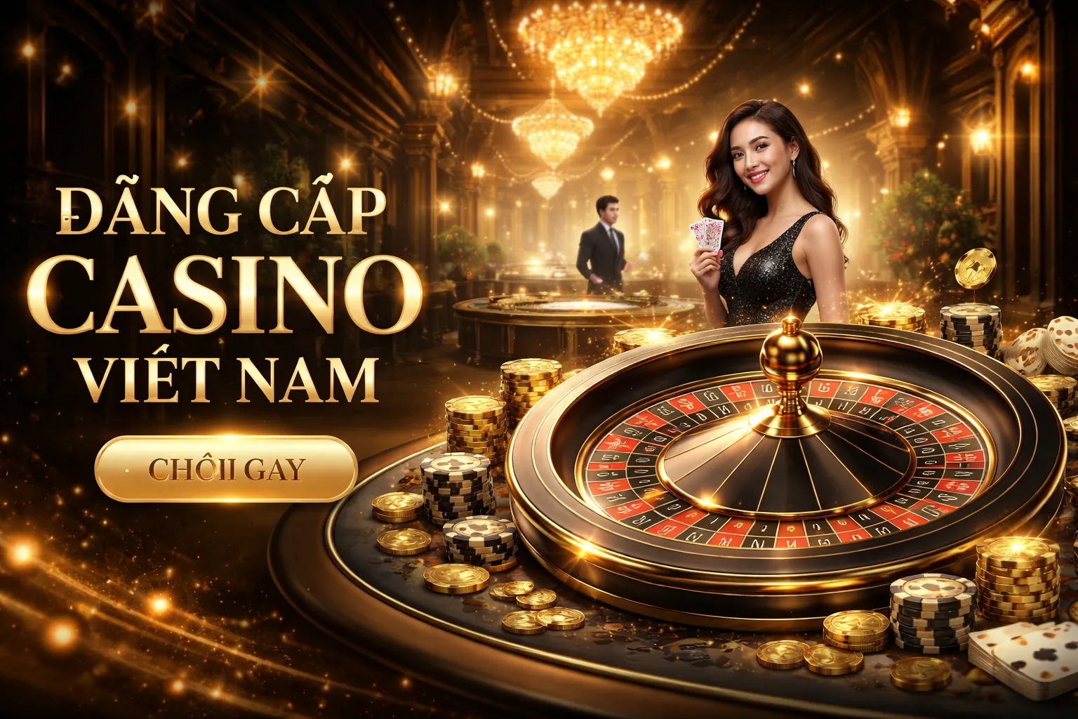 Bàn chơi casino trực tuyến với chip và thẻ bài, thể hiện sự hấp dẫn của S6667 Đăng Nhập.